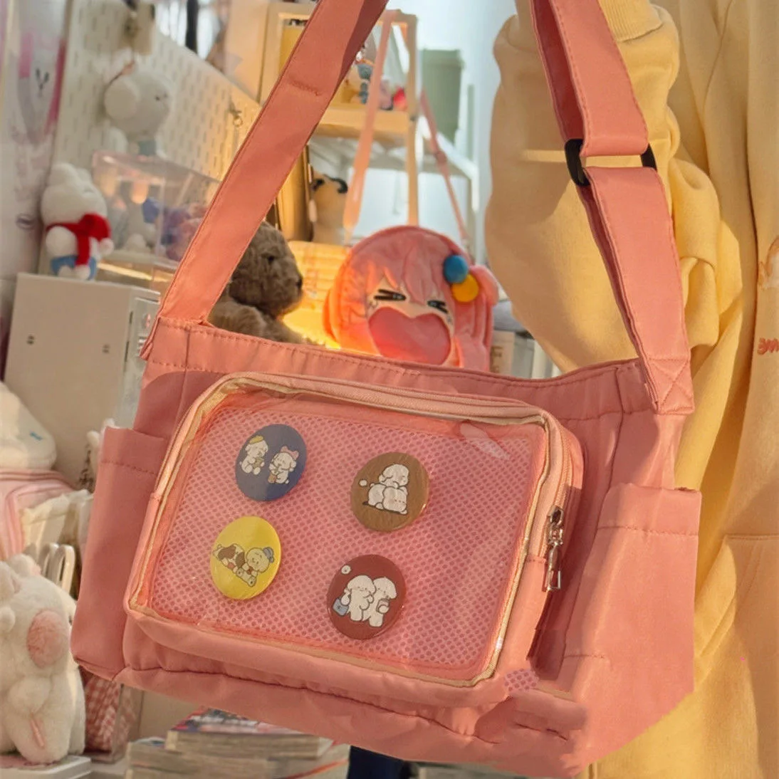 Japanese Collage Style Crossbody Bags For Women Transparent Kawaii Itabag For Dolls New 2024 Shoulder Bag Ita Bag JK Bag Bolso