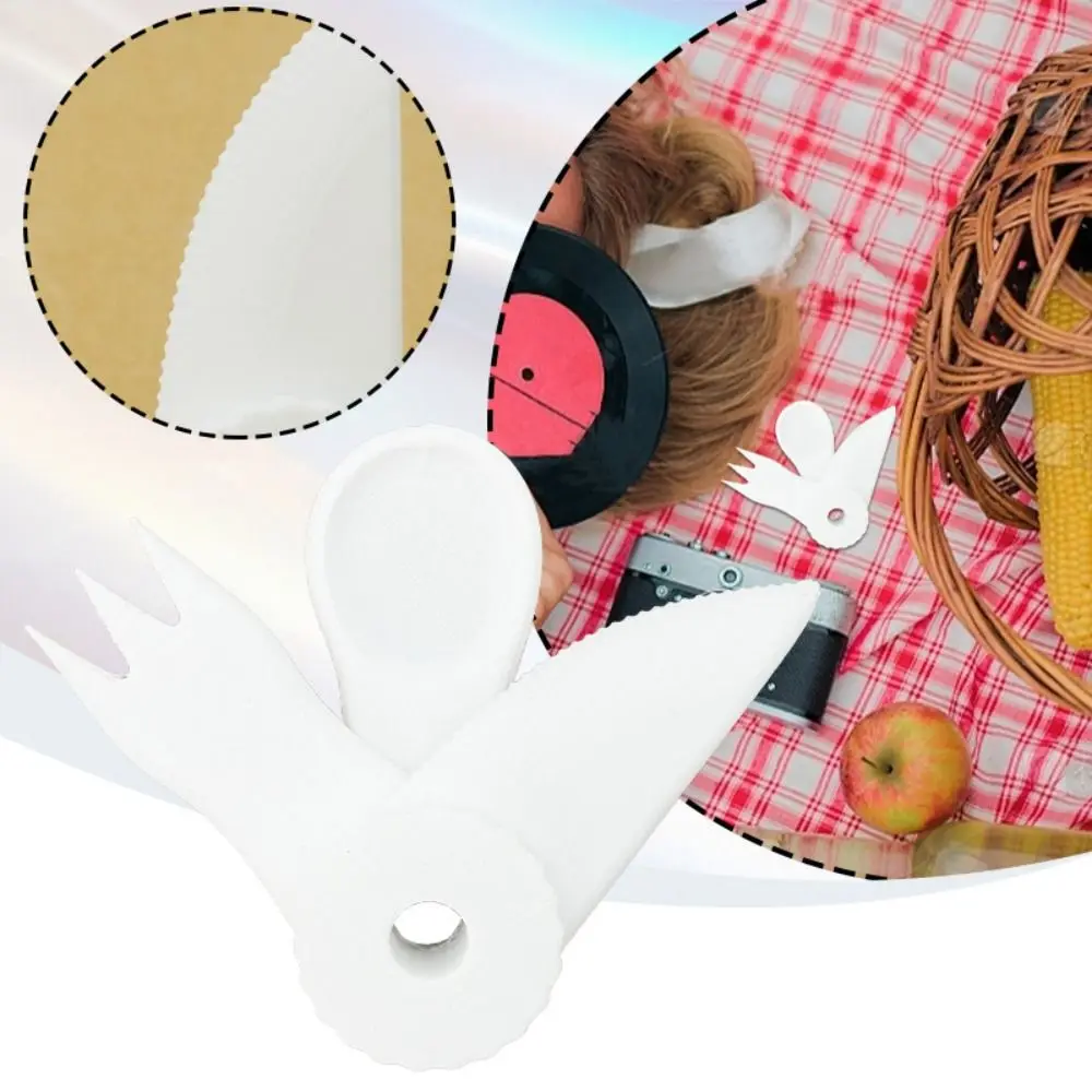 

New Plastic Portable Cutlery Set Folding Multifunctional Camping Tableware Mini Fork Spoon Outdoor