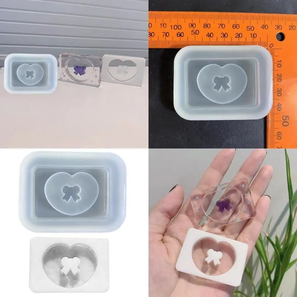 195C Bear Bowknot Ornament Silicone Mold Pendant Handmade Bag Decor Mold