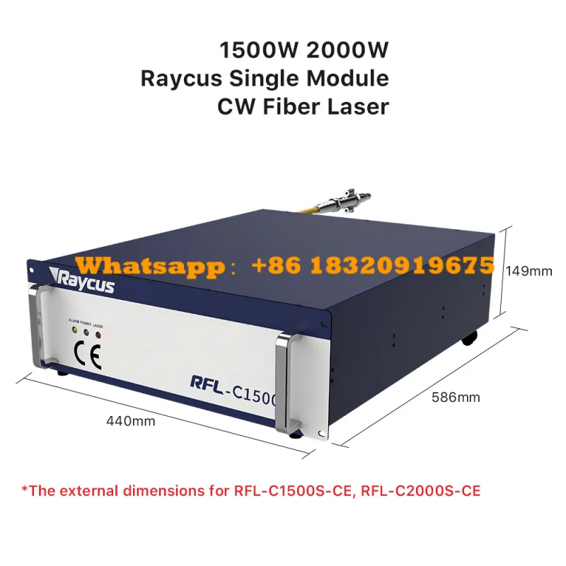 Ultrarayc Original Raycus 1064nm Fiber Laser Source RFL-C1000 Single Module 1-2KW CW Fiber Lasers for Cutting Welding Machine