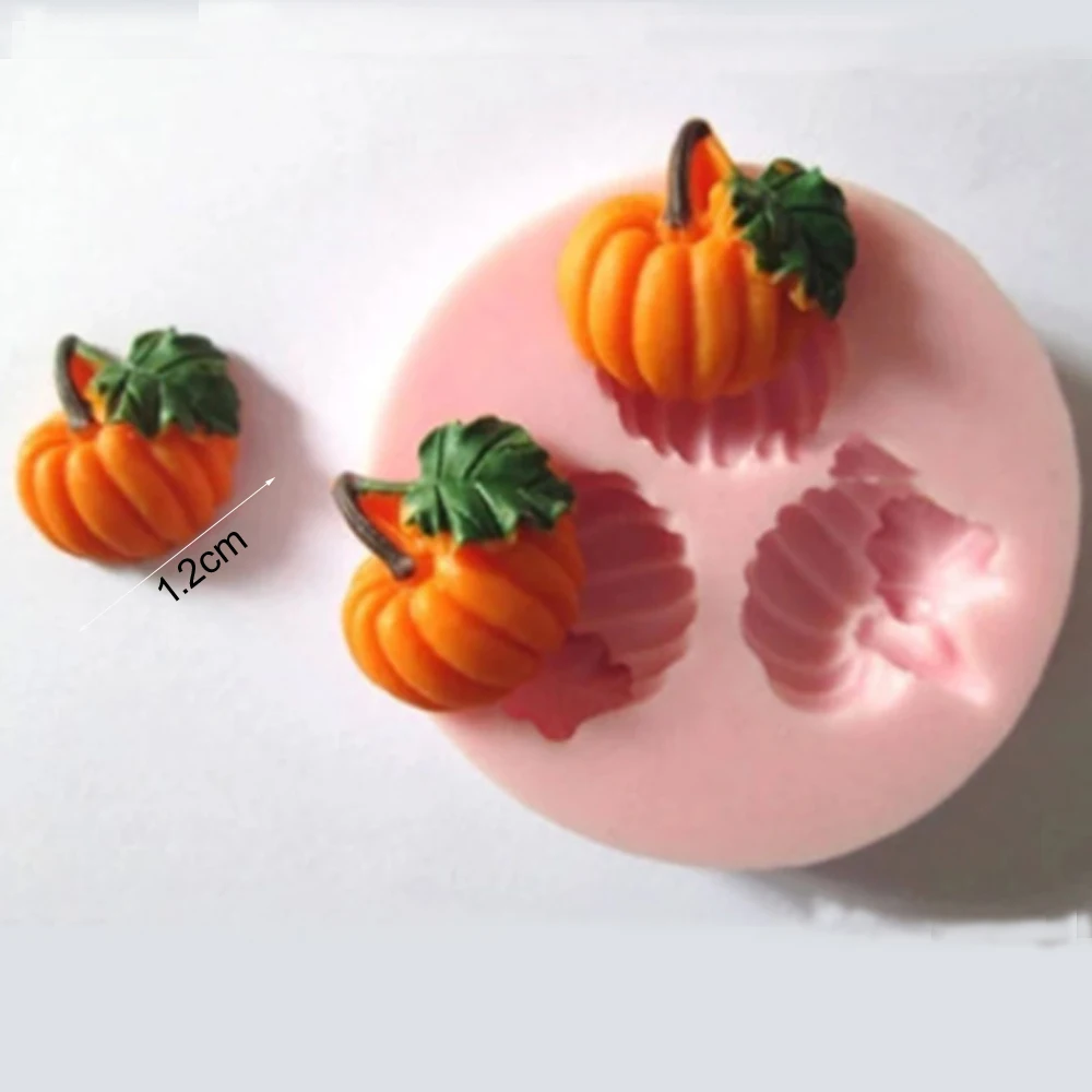 3D DIY Mini Pumpkin Fondant Cake Chocolate Sugar Craft Molds Silicone Baking Moulds Fondant Cake Decorating Pastry Tools M048