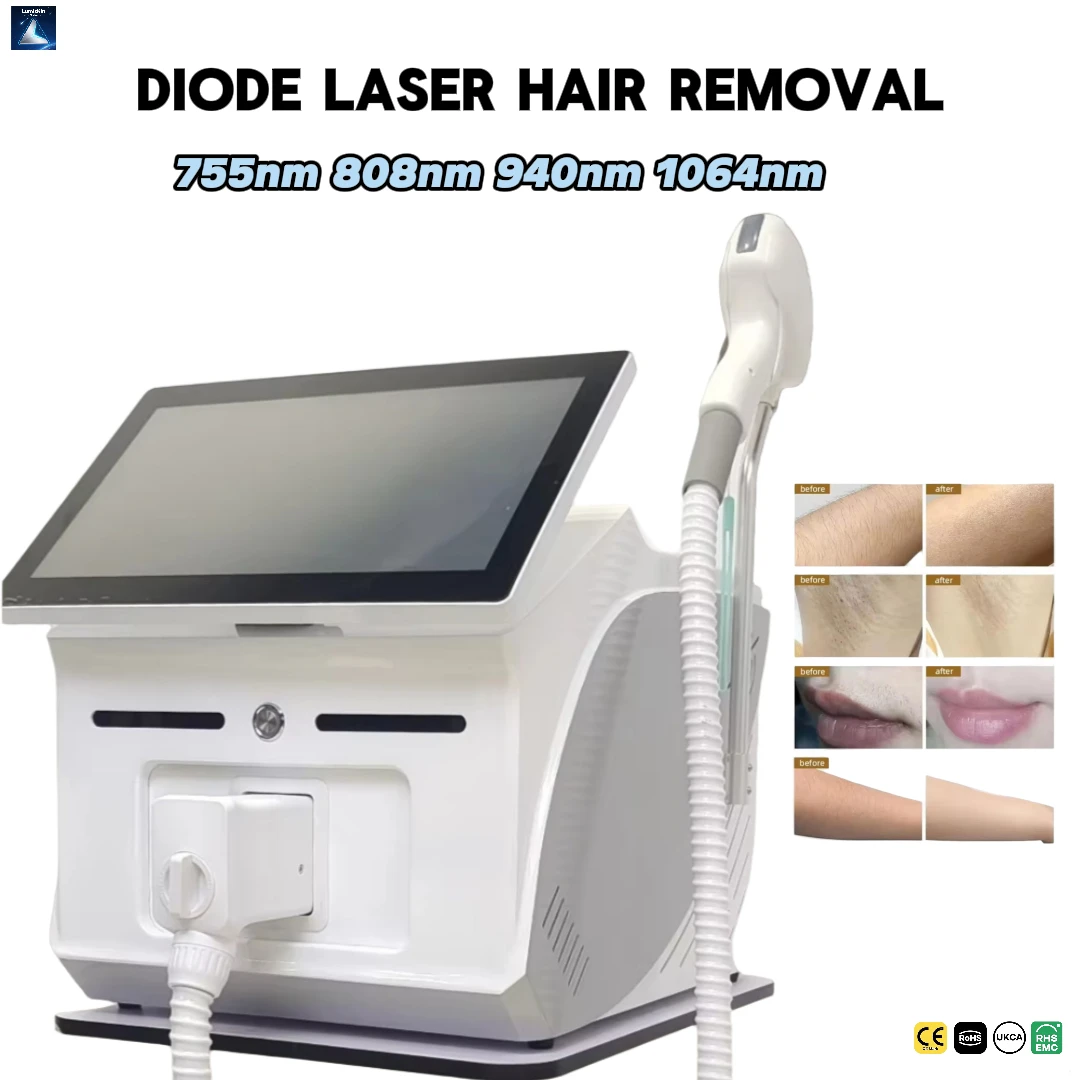 

Pro Painless Diode Laser Hair Removal Machine 4 Wavelengths (755nm/808nm/940nm/1064nm) CE Certified