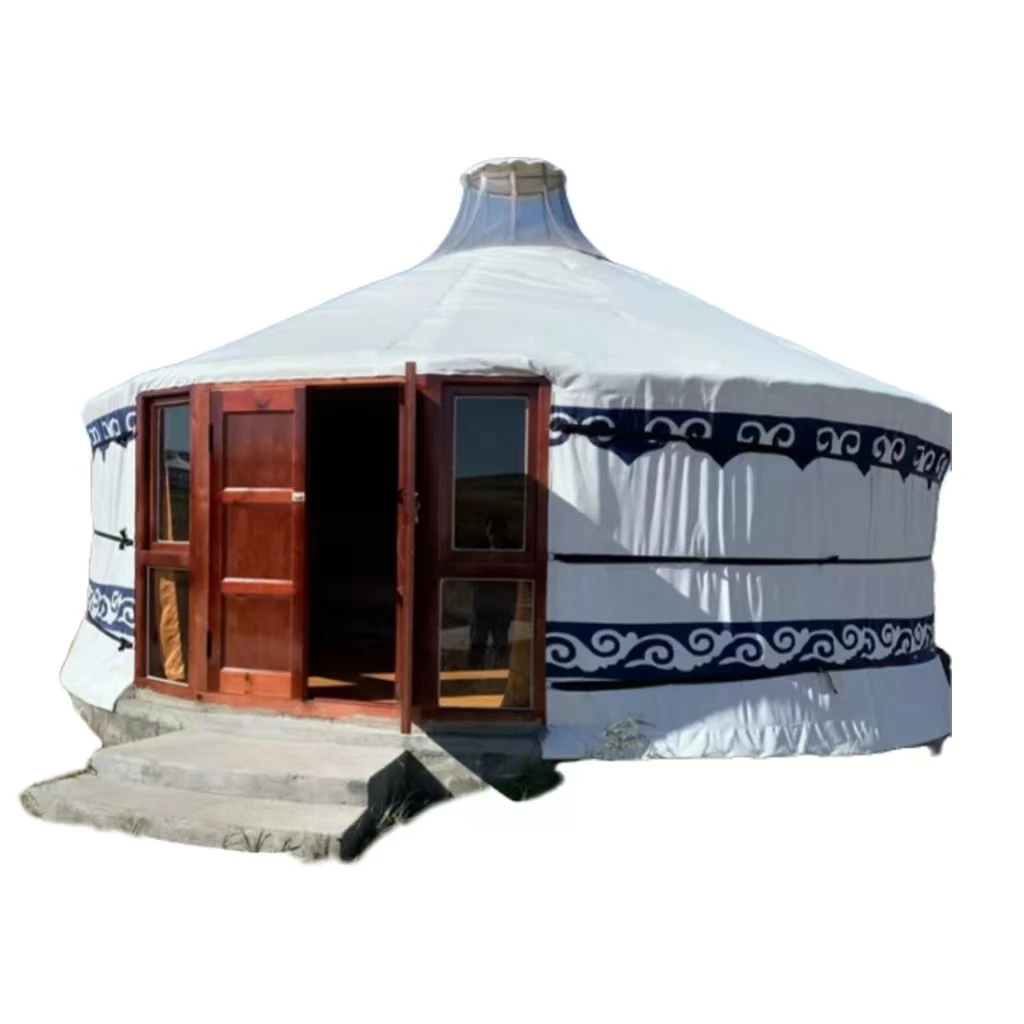 

Luxury Aluminum Mongolian Yurt Windproof Prefab Mongolian Yurt Tent