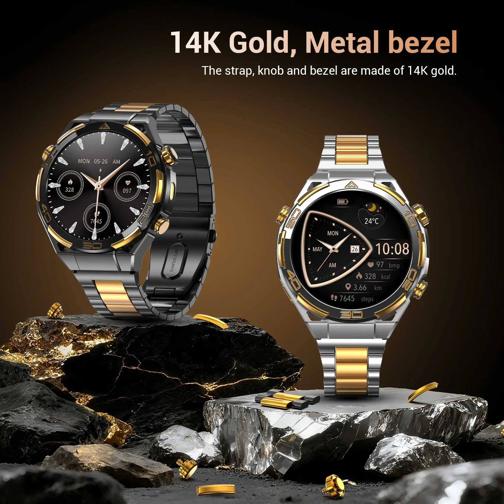 2026 New W90 Pro GPS Smart Watch with Flashlight 1.43" HD AM