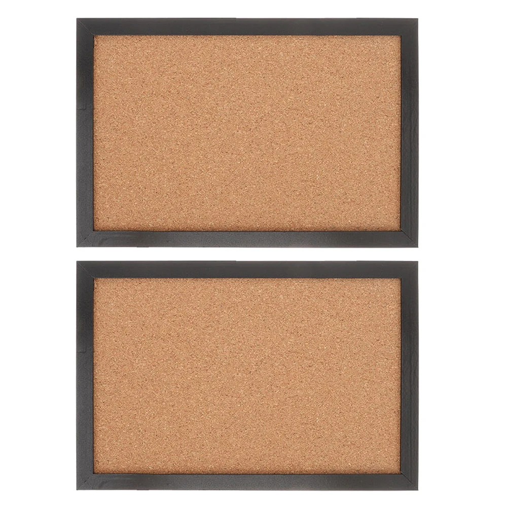 

2Pcs Cork Bulletin Board Framed Wall Notice Memo Board for Office Home School Push Pin Display Organizer Classroom Supplies