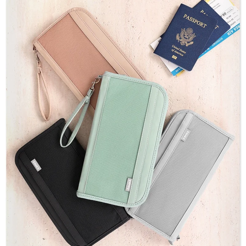 

Дорожная RFID-сумка для удостоверения личности, посадочный паспорт, сумка для хранения воздушных билетов, легкий многофункциональный кошелек большой емкости с ручным ремешком