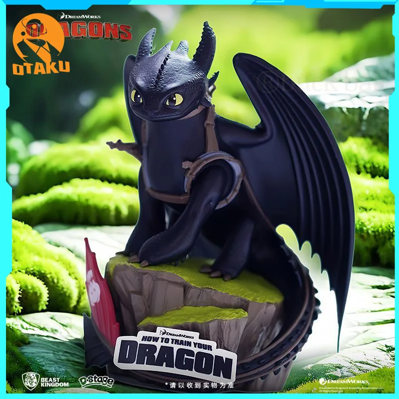 

Beast Kingdom Dragon Taming Master Figure Night Sha Toothless Figurine Gk Statue Model Doll Collection Room Decora Desk Toy Gift