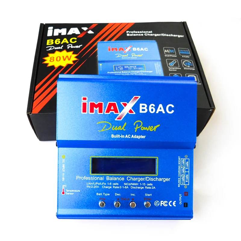 IMAX B6 AC RC Charger 80W B6AC 6A Balance Charger schermo LCD digitale li-ion LiFe Nimh Nicd PB Lipo caricabatteria