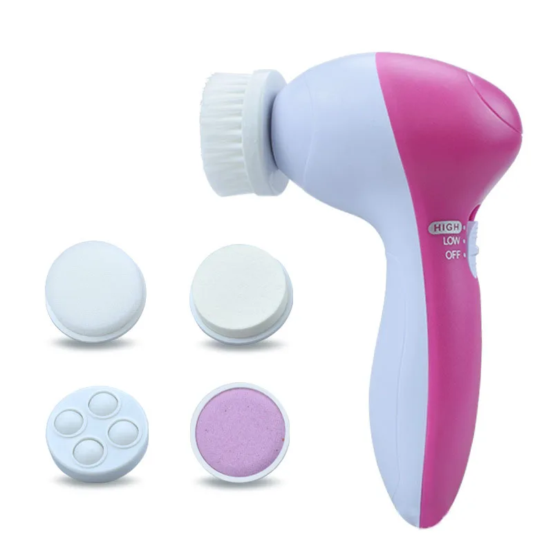 5 IN 1 Face Cleansing Brush Wash Machine Spa Skin Care Massager Blackhead Cleaning Electric Facial Cleaner Facial Cleanser Tool