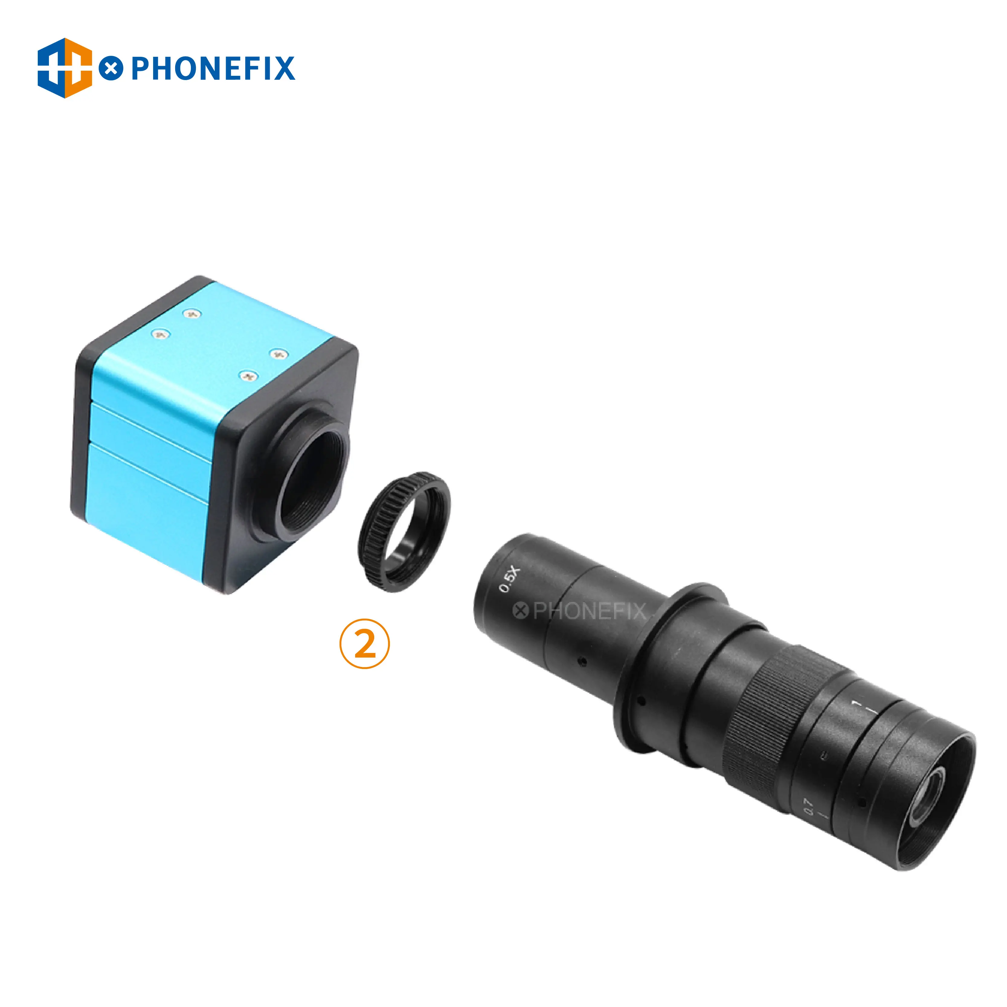 Adaptador de tubo de extensión de 5MM, de Metal negro C-MOUNT, anillo espaciador para lente CCTV, microscopio estéreo, accesorios de cámara