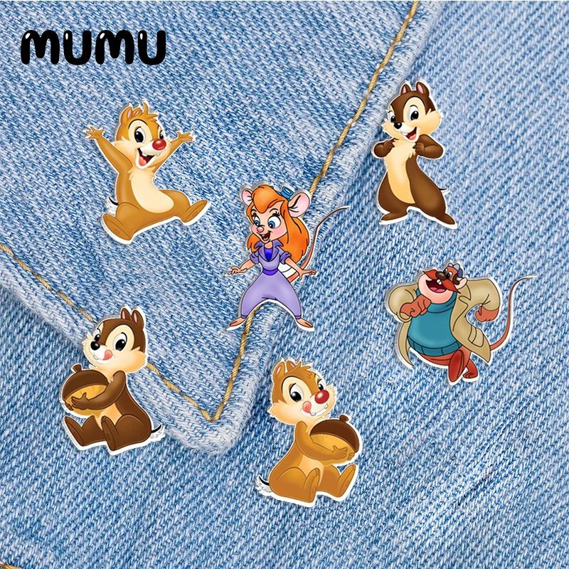 2024 New Chip and Dale Lapel Pin Cute Acrylic Brooches Handmade Epoxy Jewelry Shirt Bag Badge