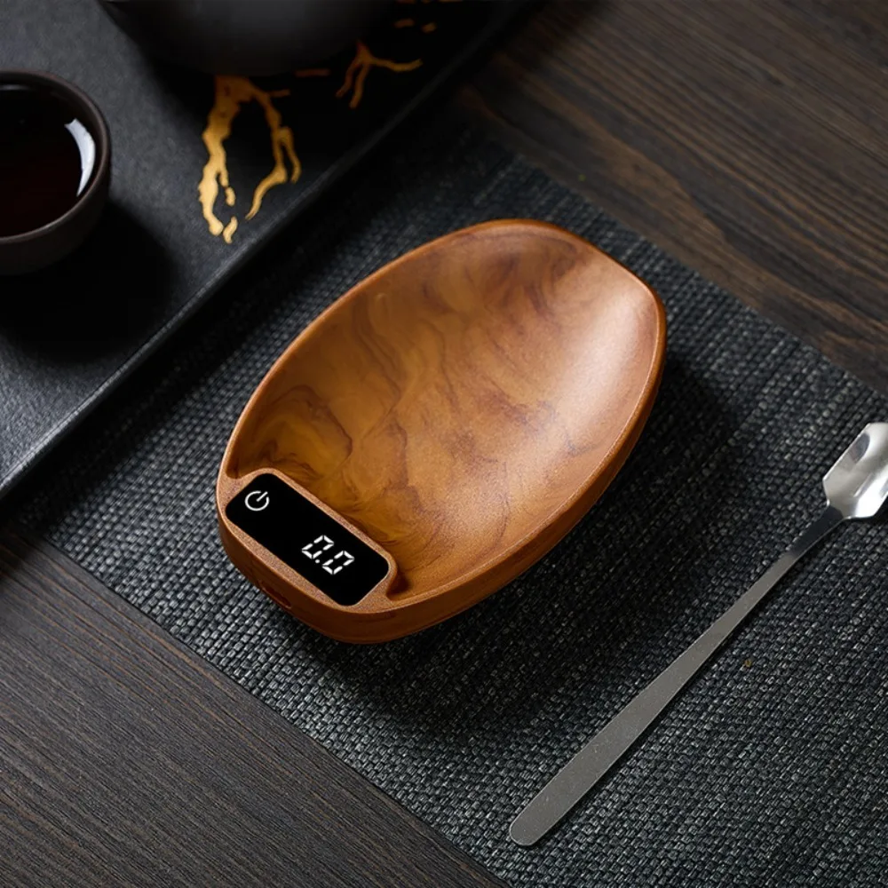 

Tortoise Shell Pattern Electronic Tea Scale Long-lasting Battery Life 0.1 Gram Accuracy Coffee Scale Plastic Touchscreen