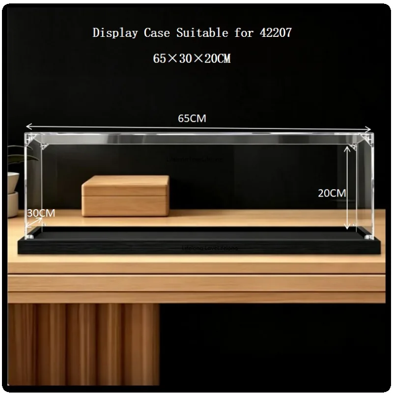 Acrylic Display Box For 42141 42171 42206  42207 Racing Car Model  Collectible Figure Storage Showcase Box Model Not Included