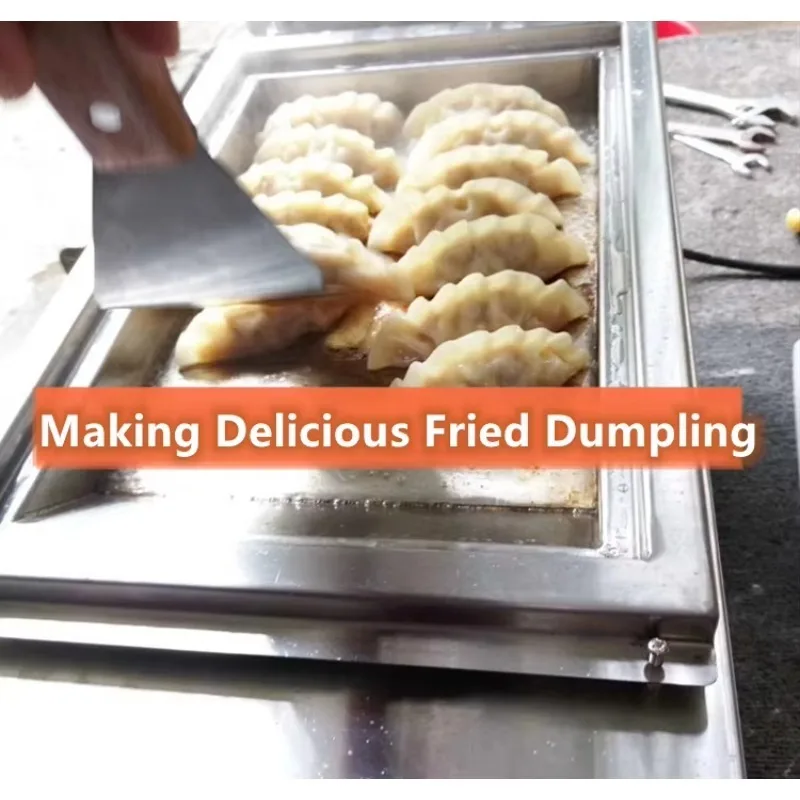 Auto Automatic Gas Electric Japan Fried Gyoza Cooker Dumpling Pan Fried Fryer Grill Stir Frying Cooking Griddle Cooker Machine
