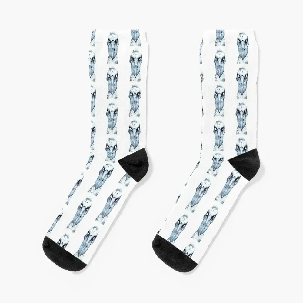 Serious Shoebill Socks cartoon moving stockings christmas gifts hip hop Socks Female Men's