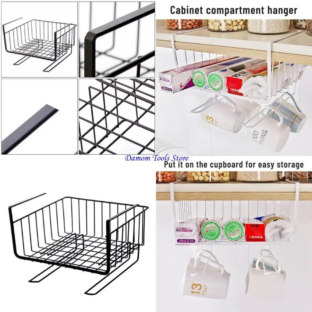 

57be под полкой хранения шкафа висят железный шкаф шкаф вешалка металлическая сетчатая корзина