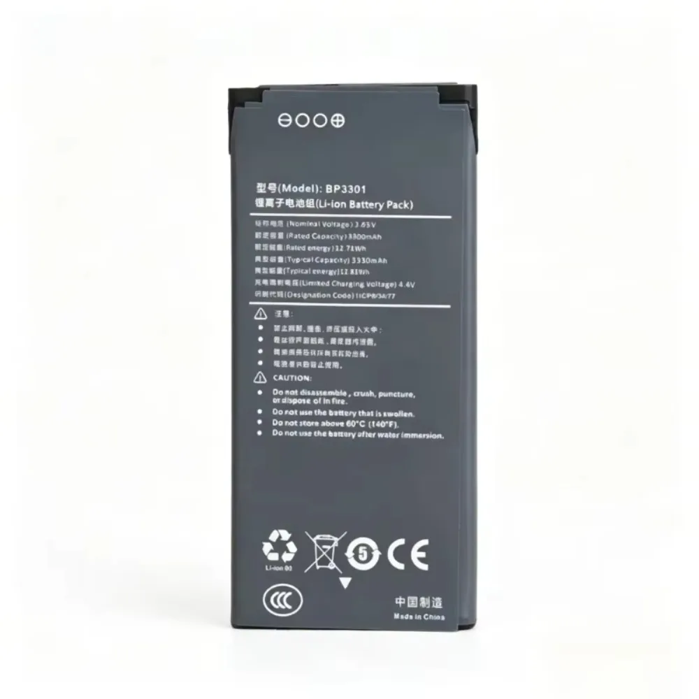 3.85V 3300mAh 12.71Wh BP3301 Replacement Battery for Hytera P30 PoC Public Network Walkie Talkie Li-ion Battery Pack Accessories