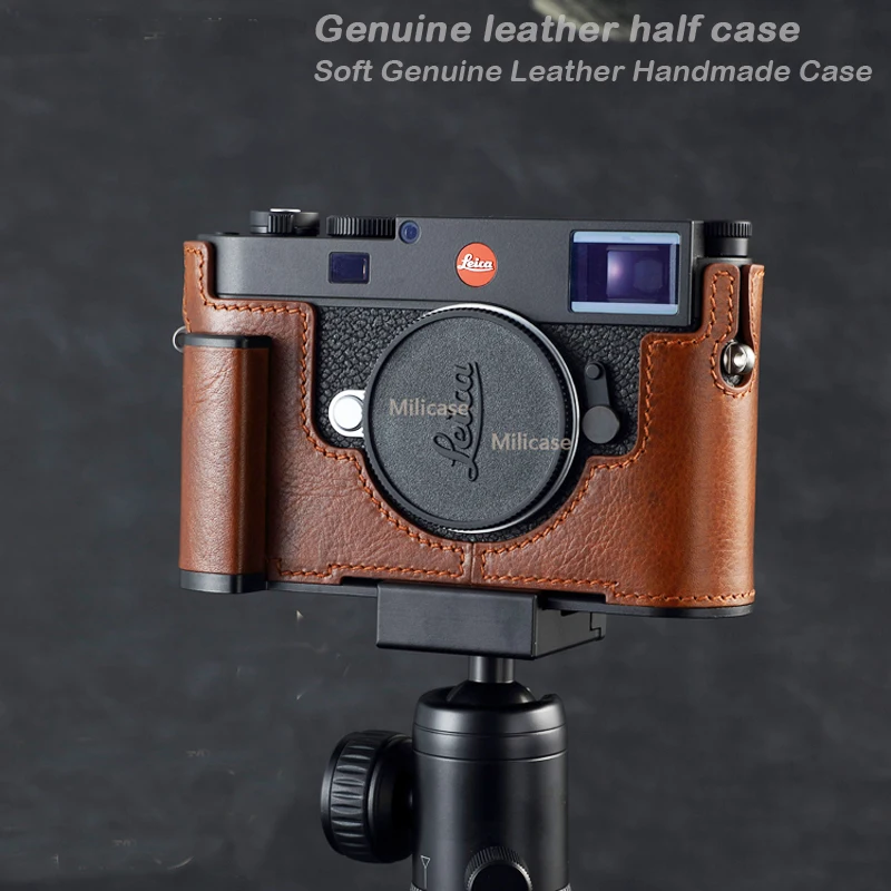 M11純正レザーカメラケース,ハーフボディバッグ,leica m11用手作り