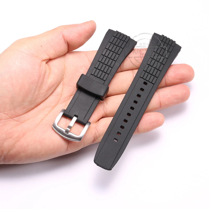 26mm Silicone Watch Band Suitable for SEIKO VELATURA/SRH Series SPC007 Men\' Sports Waterproof Rubber Strap Watch Accessories