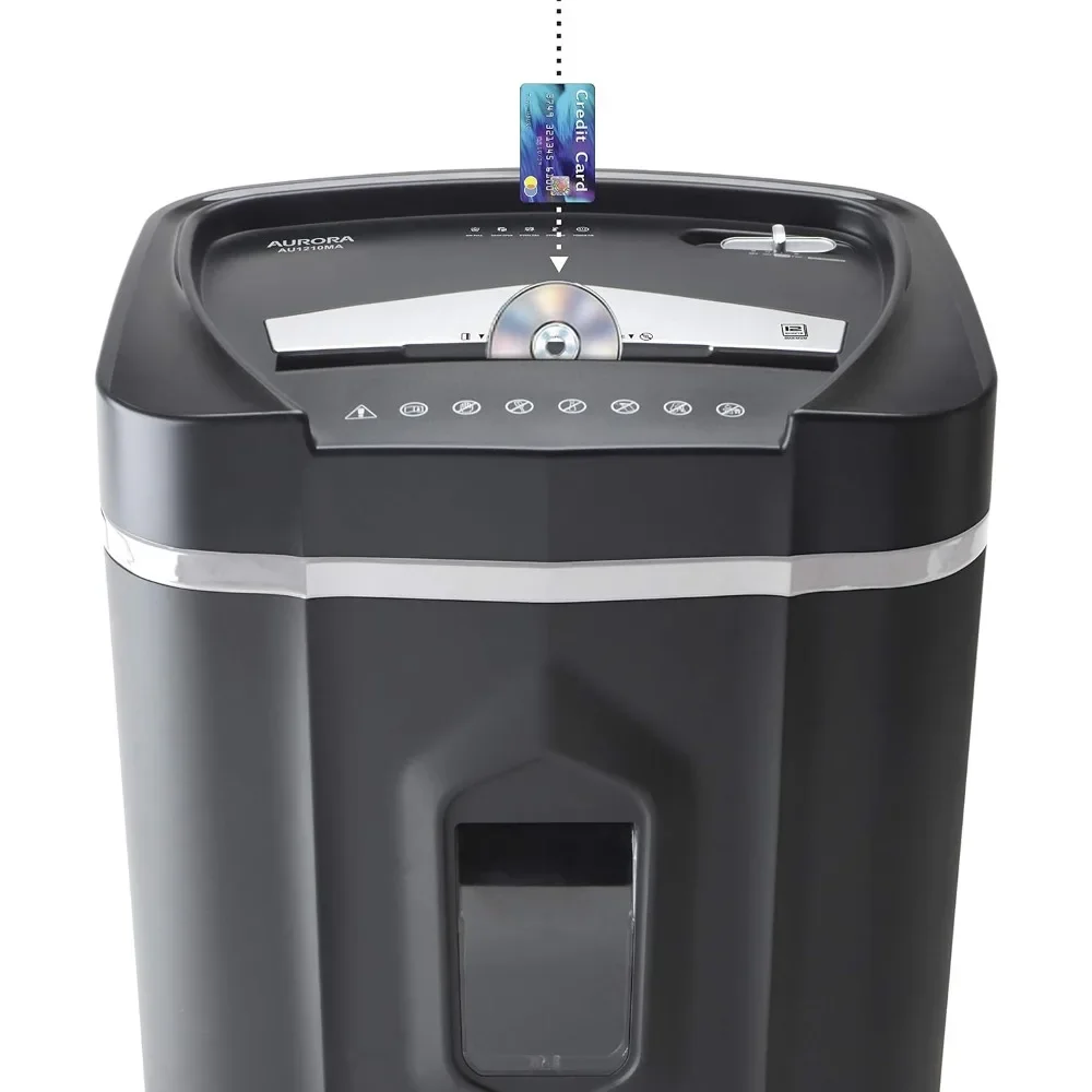 جديد AU1210MA درجة احترافية عالية الأمان مكونة من 12 ورقة من الورق المقطوع الصغير/قرص مضغوط وبطاقة الائتمان/تشغيل مستمر لمدة 60 دقيقة #2