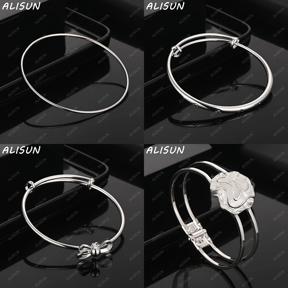 

ALISUN 925 Sterling Silver Design Bangle For Women Men Creativity Gifts Street All-match Party And Daily Wear