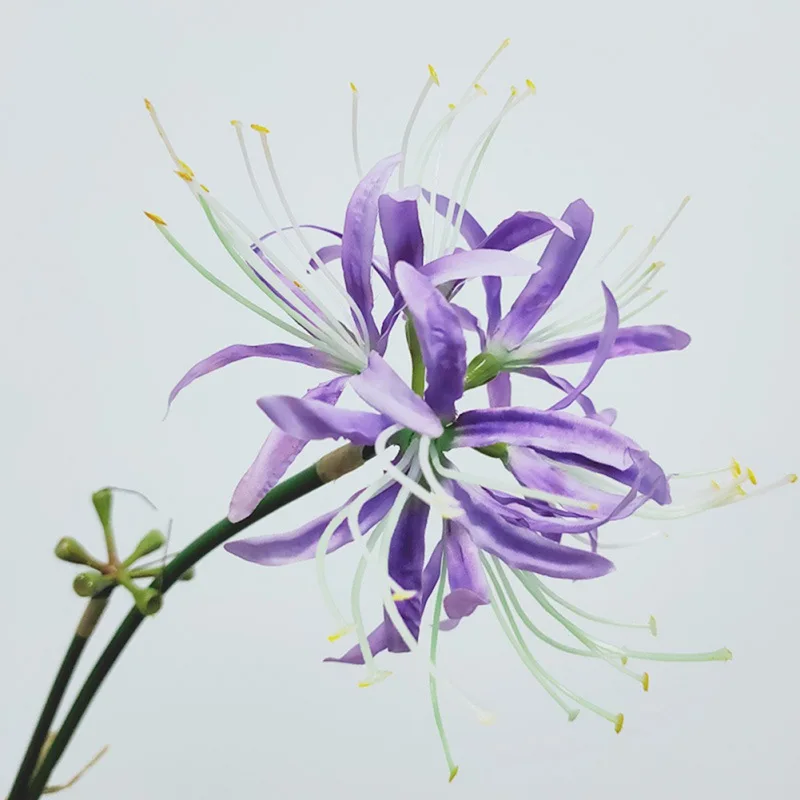 Artificial Flower Plastic Silk Flower Branches Red Spider Lily Outdoor Fake Simulation Plants Home Garden Wedding Decoration