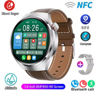 Black Watch For Cubot C3 Realme 5s Smart Watch Men AMOLED HD Screen Bluetooth Call NFC Health GPS Sport Smartwatch Women 2024