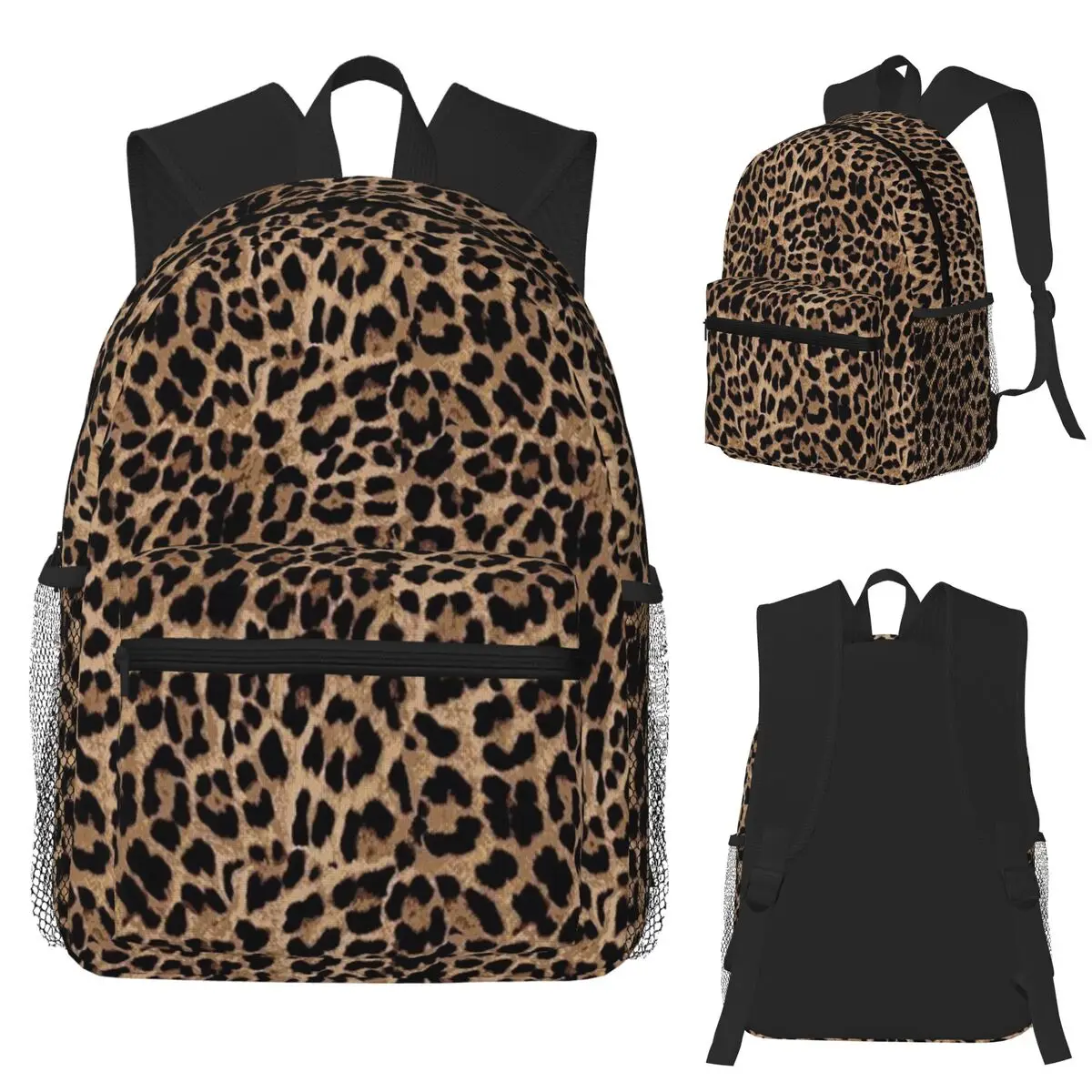

Гламурный студенческий рюкзак с леопардовой кожей, школьная сумка, походный дорожный рюкзак для мальчиков и девочек, сумка для книг, сумки на плечо