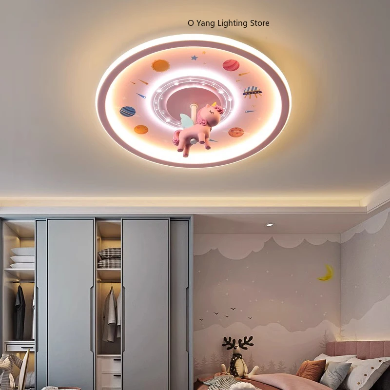 

Creative Pink Hanging Ceiling Lamps for Girl Bedroom Baby House Nursery Living Room Lusters Luminaires Cute Decor