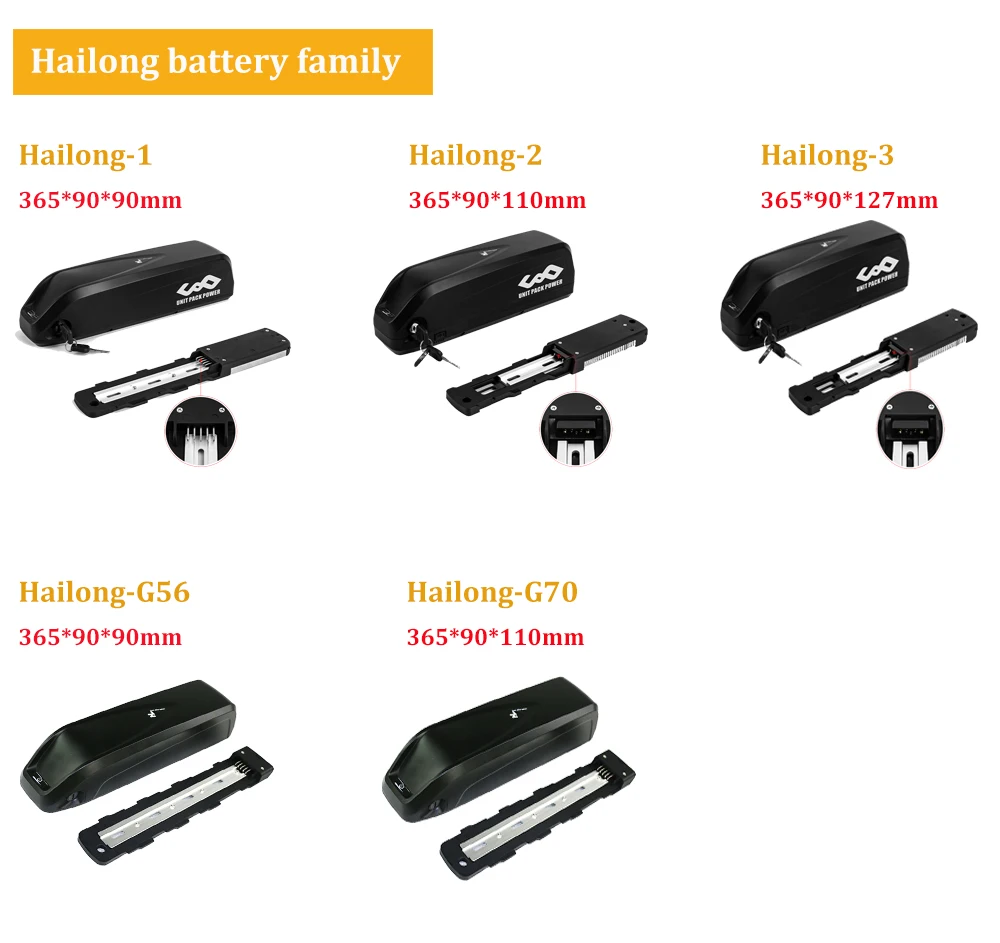 21700 18650 Ebike Battery 48V20AH Hailong Downtube 52V 20AH Electric Bicycle Batteria Pack for Bafang 250W 350W 500W 750W 1000W