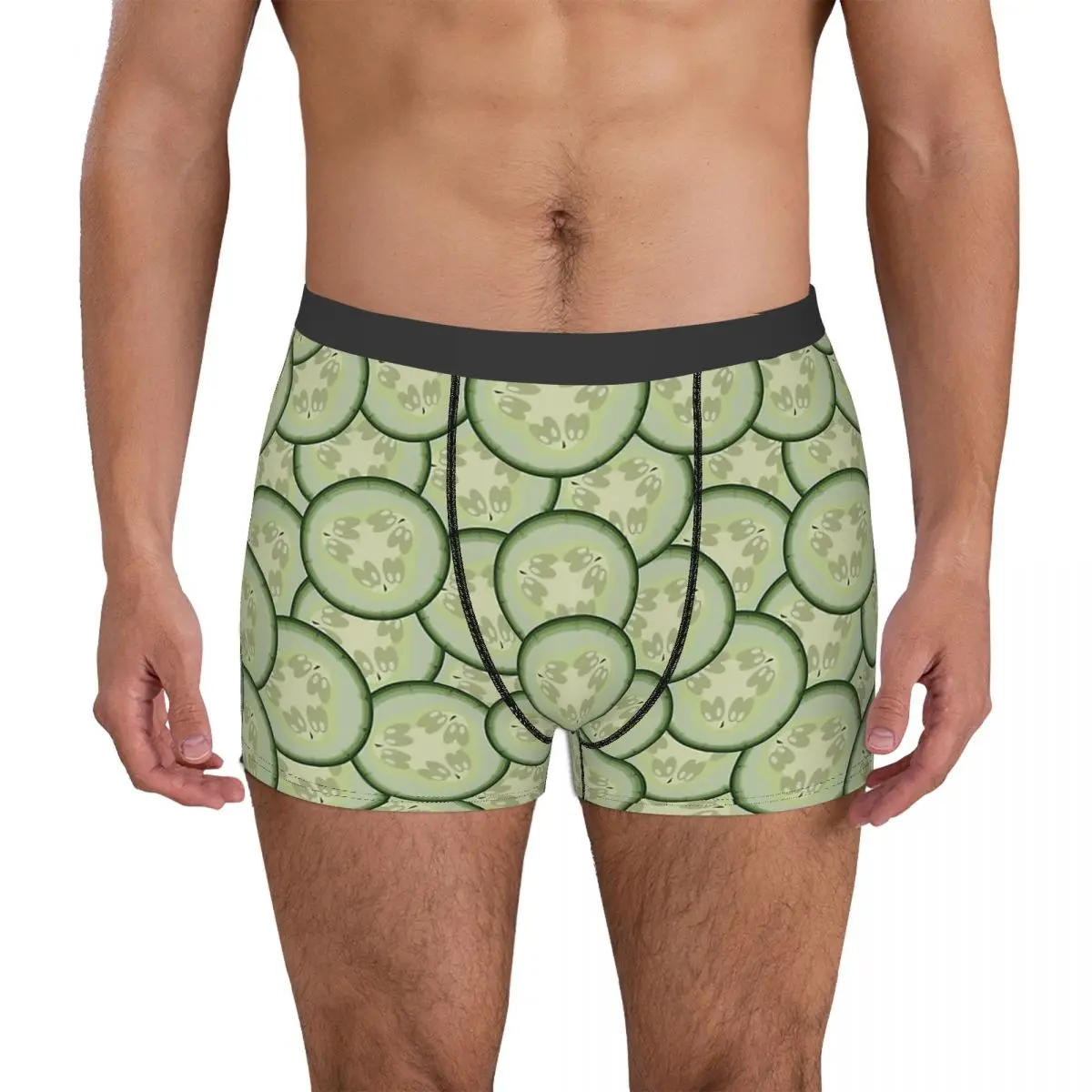 Slices Cucumber Underpants Cotton Panties Male Underwear Comfortable Shorts Boxer Briefs