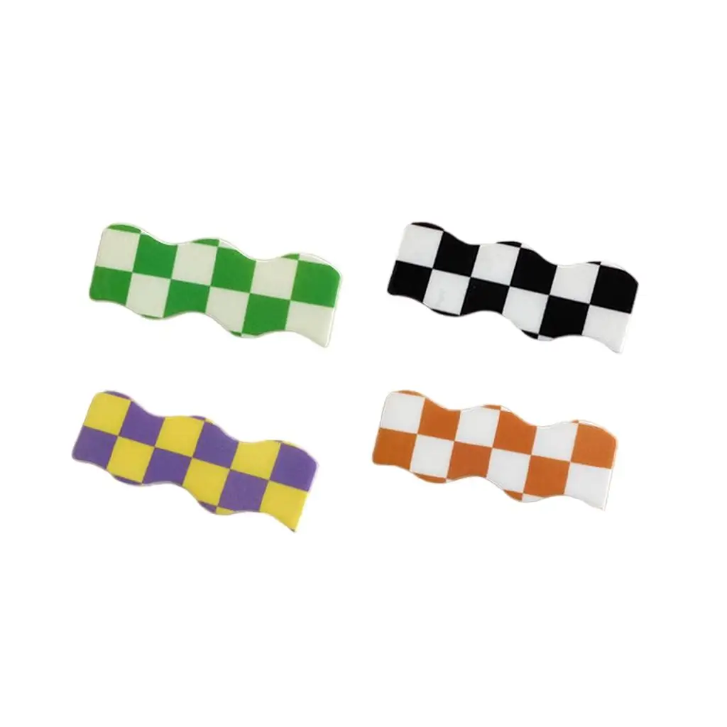 Hair Clip Barrette Hairpin Checkerboard Korean Style Wave Cute for Hairstyle