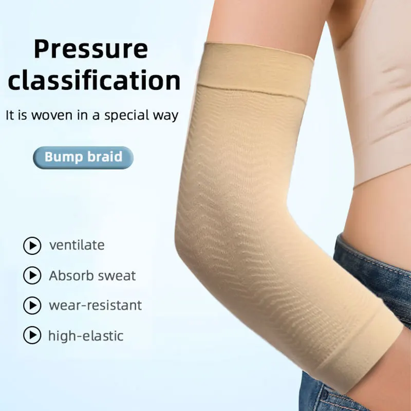 1Pair Elastic Compression Arm Sleeves Slimming Scar Covering Improve Shaper Sleeve Protector Calf Shaper Sleeve Sport Fitness