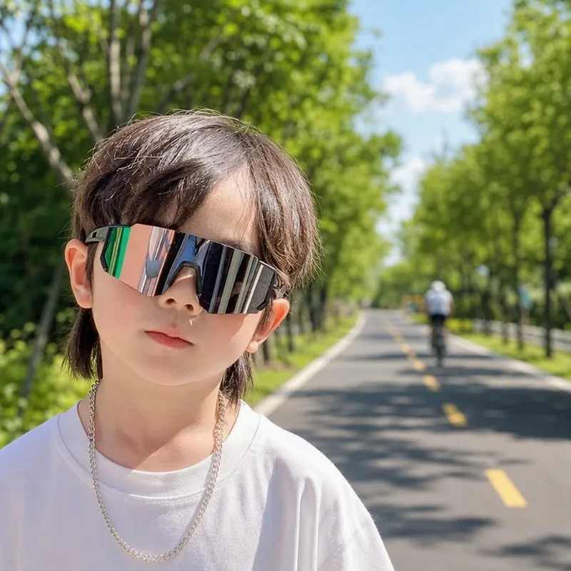 Cycling Sunglasses For Children Kids Riding Sunglasses For Boys Girls Fashion Outdoors Windproof Goggles UV Resistant Shades