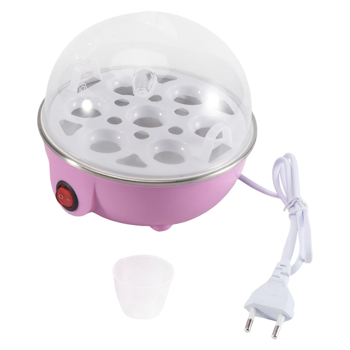 A99U Rapid Egg Cooker: 7 Egg Capacity Electric Egg Cooker for Hard Boiled Eggs, Poached Eggs, Scrambled Eggs Pink EU Plug