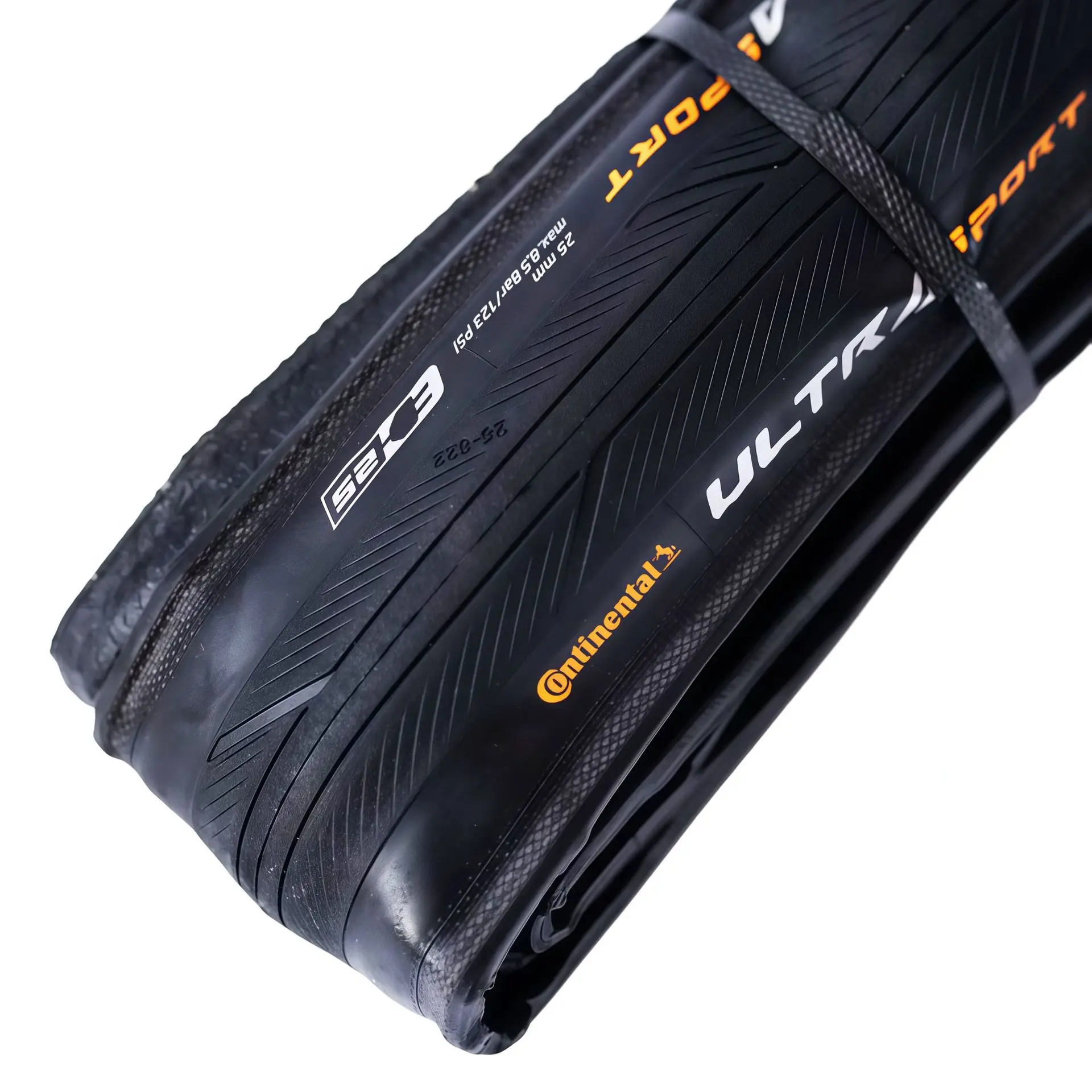 2 Stück Continental Ultra Sport III 700x23/25/28c Schwarzer Faltbarer PureGrip 3 Rennrad-Reifen Faltreifen – Detail 6