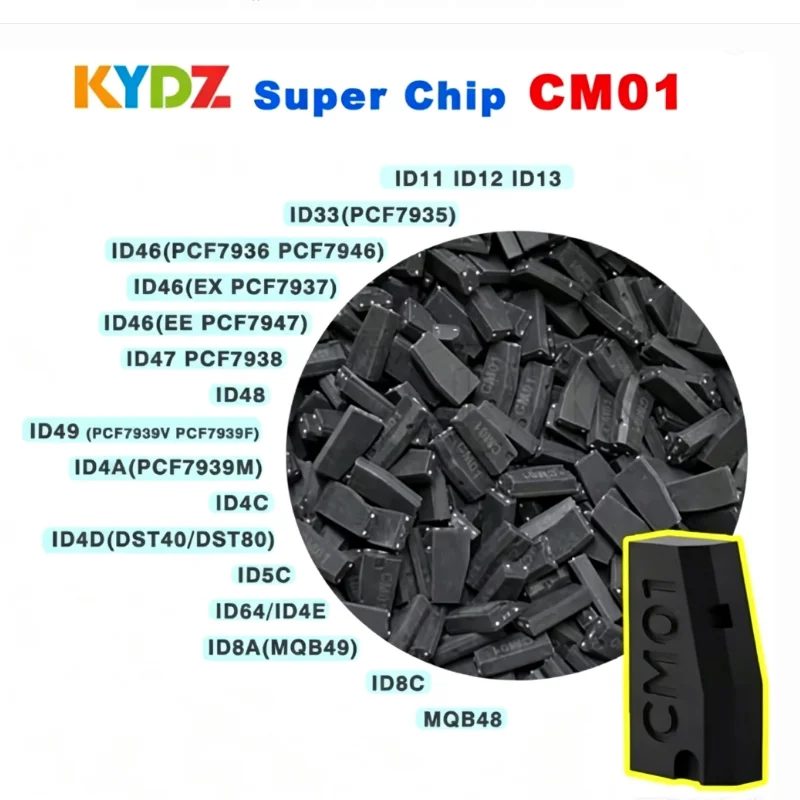 

KYDZ Super Chip Transponder CM01 For ID11 12 13 33 ID46 PCF7936 PCF7946 ID47 ID48 ID49 4A 4D ID64 4E 8A 8C 5C MQB48 MQB49