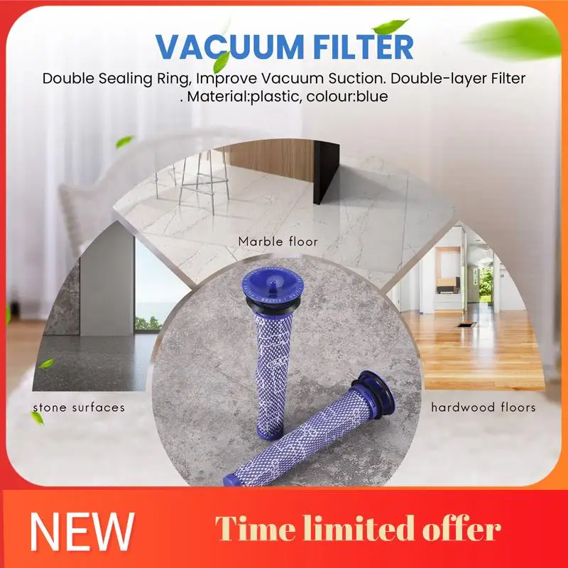 

A006-2 Pack Replacement Pre Filters For Dyson Vacuum Filter For Dyson V6 V7 V8 DC59 DC58 Replaces Part 965661 01