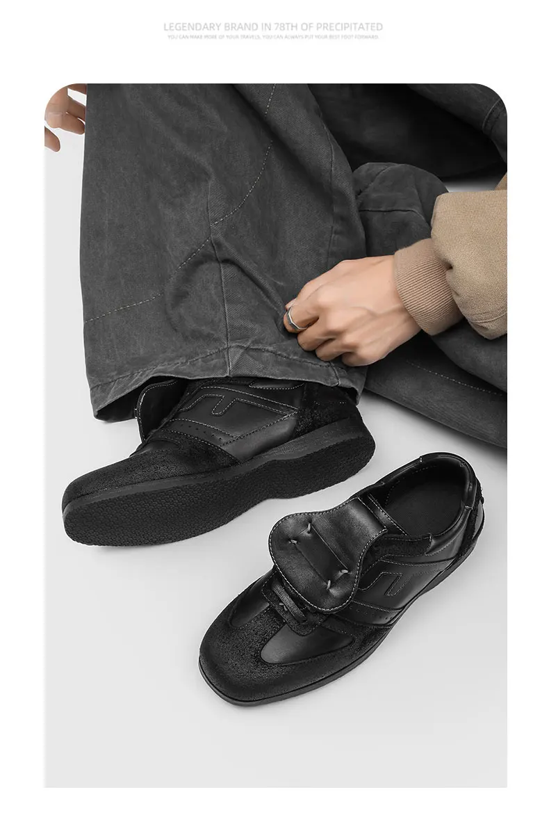 Plus Size 38-46 Handmade Leather Shoes Men Handmade Shoe Casual Loafers Soft Breathable Flats Shoes Men's Moccasins for Driving