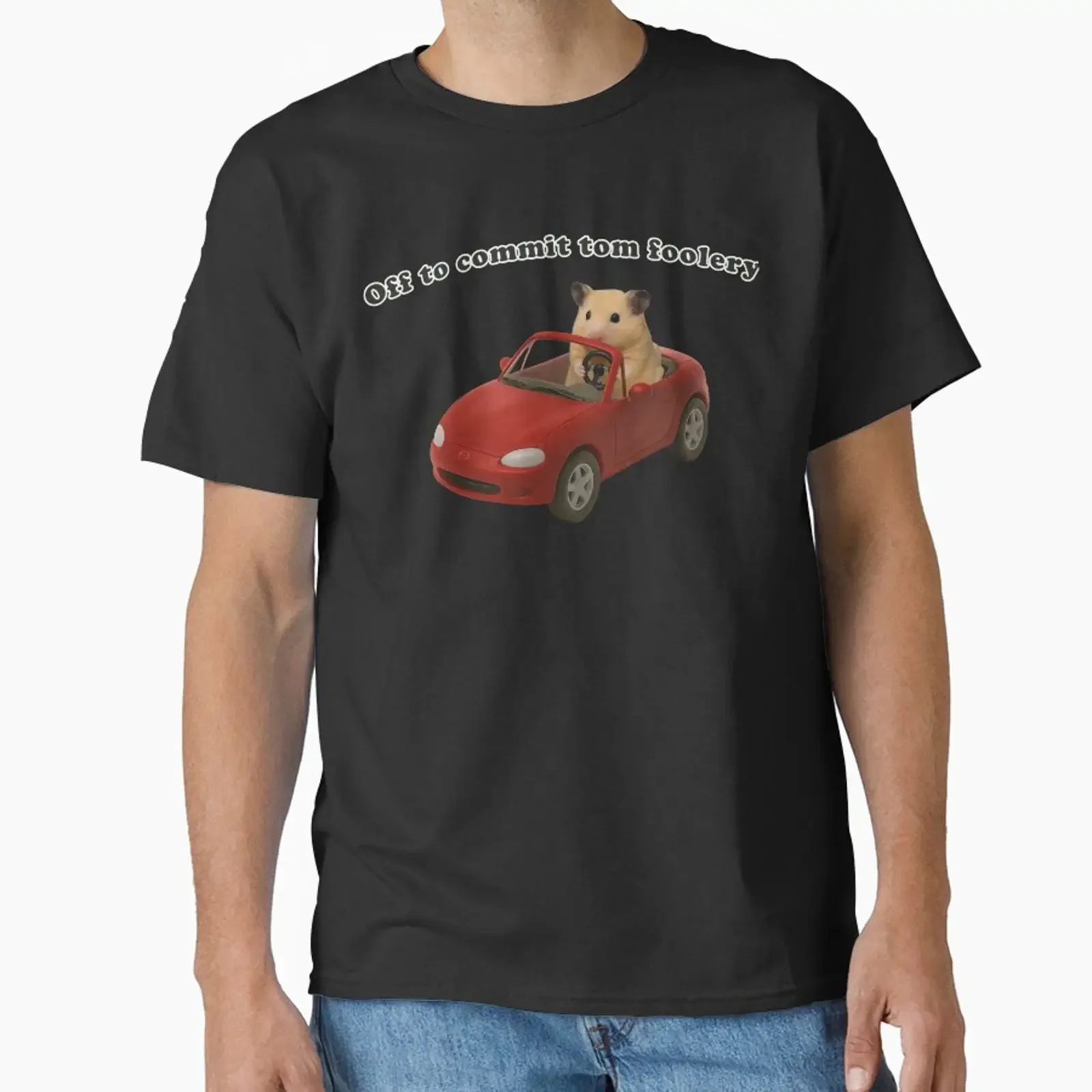 Off to commit tom foolery funny hamster Classic T Shirt vintage Washed Slightly Unisex Stretched Casual Soft graphic homme