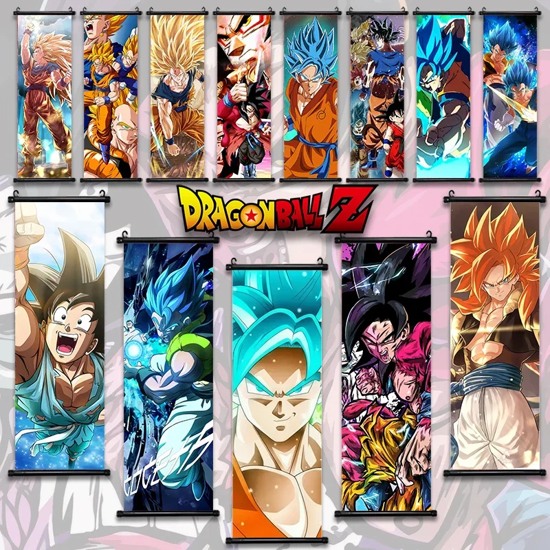 

Kakarotto Dragon Ball Anime Poster Son Goku Home Decor Hanging Scrolls Painting Trunks Wall Art Bardock Picture Zarbon Wallpaper