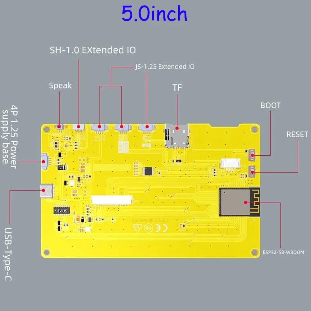 Modulo display RCmall ESP32 ESP32-S3 Scheda di sviluppo WiFi + BT 1.9 