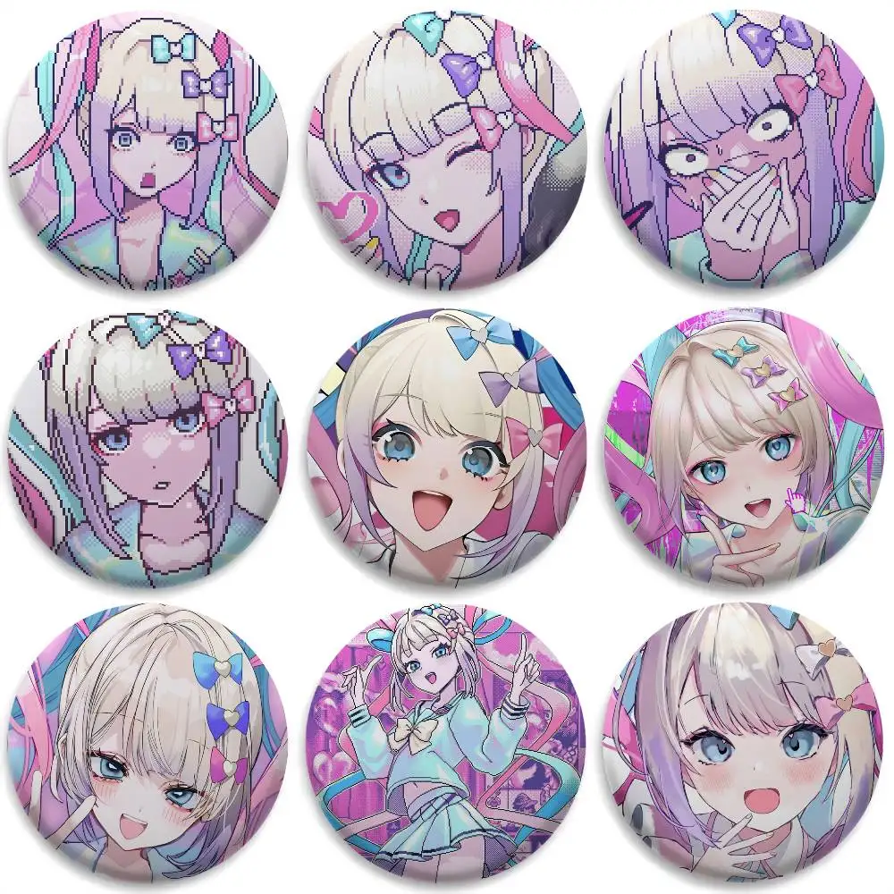 

N-Needy Girl K-Angel Cute Badges Round Exquisite Badge Brooches Creative Pins For Clothes Hat Backpack Gift Accessories