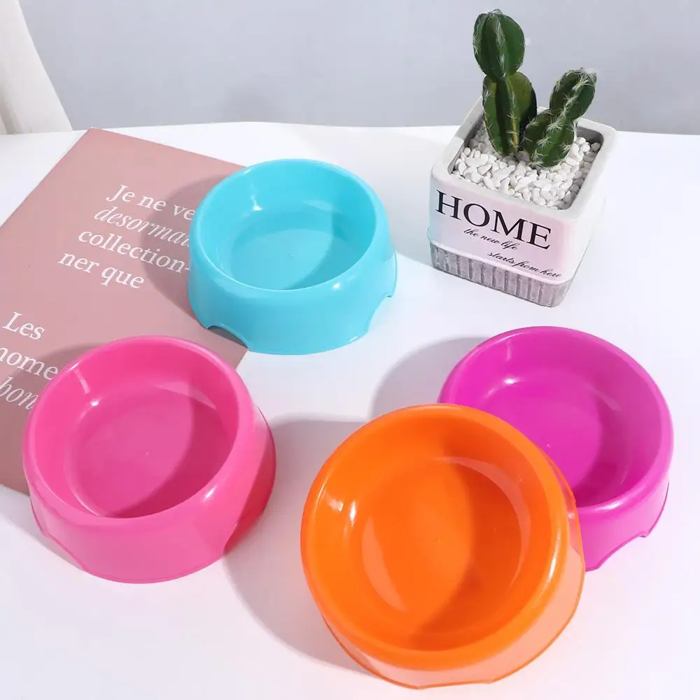 Safety Cute Multi-Purpose Candy Color Plastic Dog Bowls Feeding Water Food Puppy Feeder Cat Dog Bowls Pet Feeding Supplies