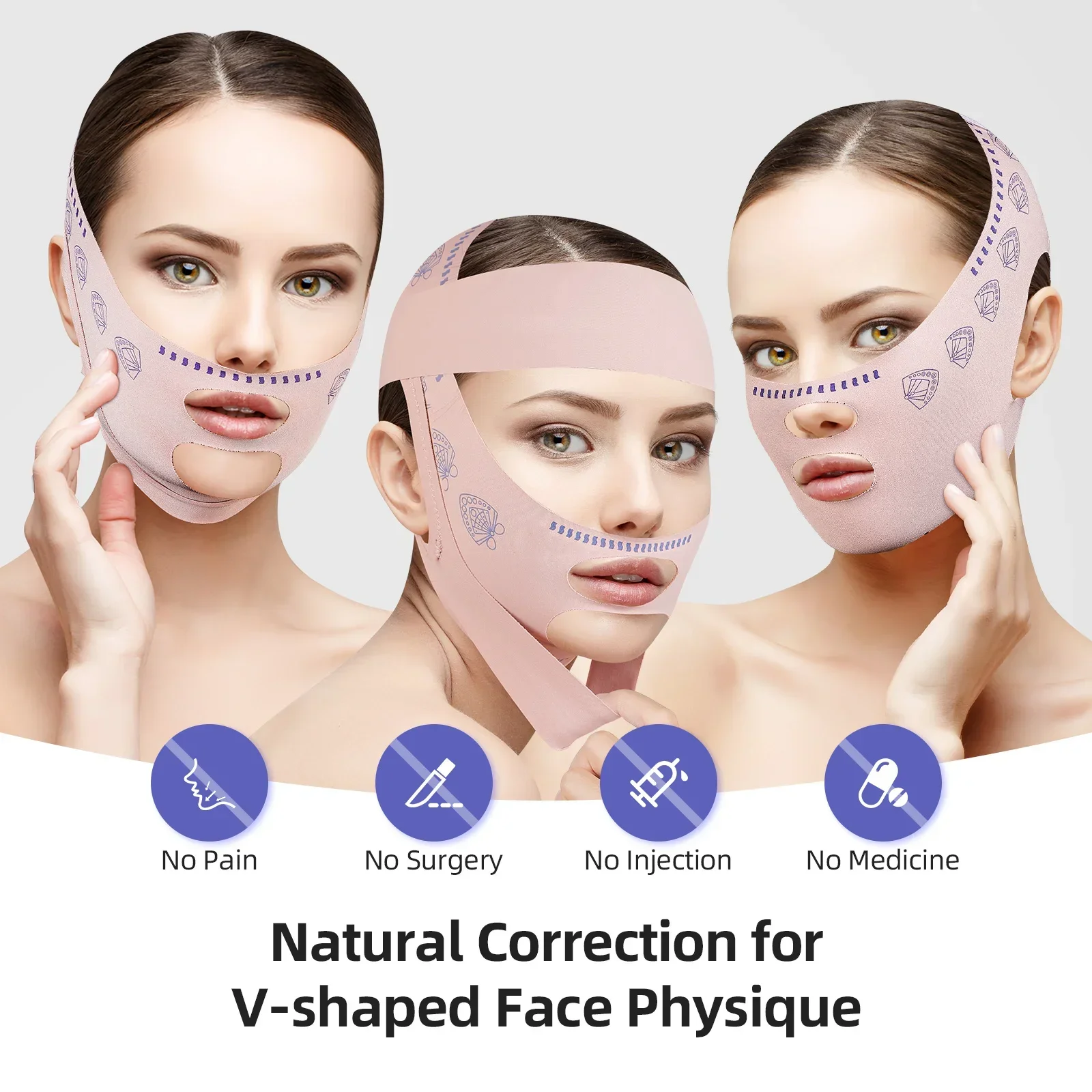 Face Slimming BANDAGE ผู้หญิง Face Lifting V Line Shaper Chin Cheek Lift UP เข็มขัดต่อต้านริ้วรอย Facial Beauty Skin Care เครื่องมือ