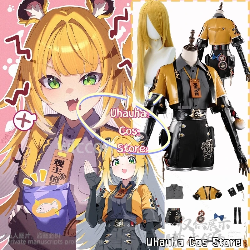 

Аниме-игра Zenless Zone Zero Косплей Ju Fufu Костюм Пушистый Kawaii Милое пальто Платье Тигр Мультфильм Ролевая игра Парики Ушные уши по индивидуальному заказу