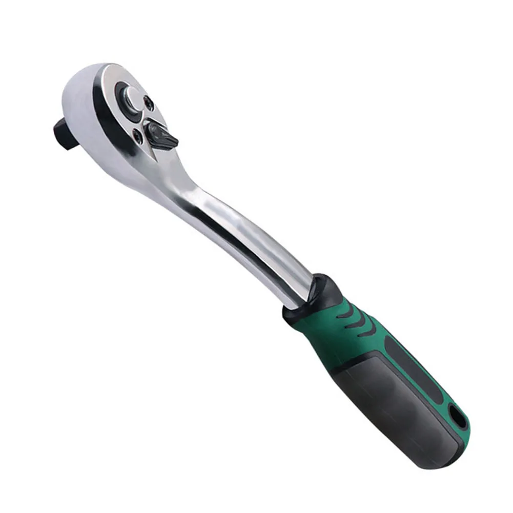 1Pc 72 Tooth 1/4 Inch Drive Ratchet Wrench Quick Release Swivel Socket Tool With Ergonomic Handle For Tight Space Auto Work