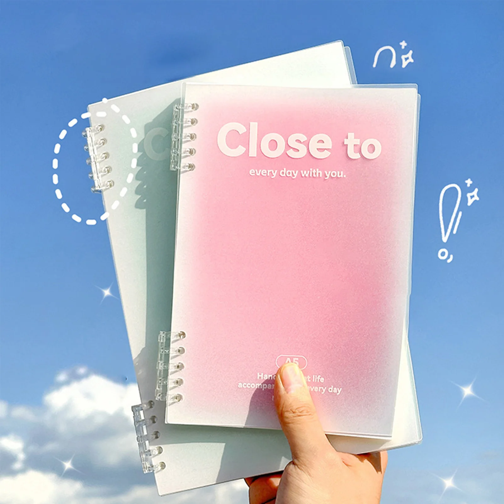 A5 Loose-leaf Binder Thickened Book Students Write Kawaii A5 Simple Stationery High Value School Supplies Student Stationery