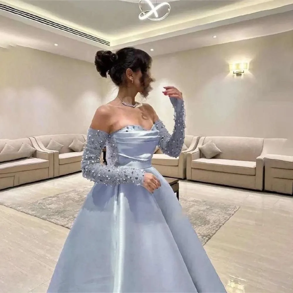 

Customized A-Line Elegant Dress Luxurious Decoration Evening Sharon Happy Dresses Women Ball Gowns Robe De Soiree Femmes