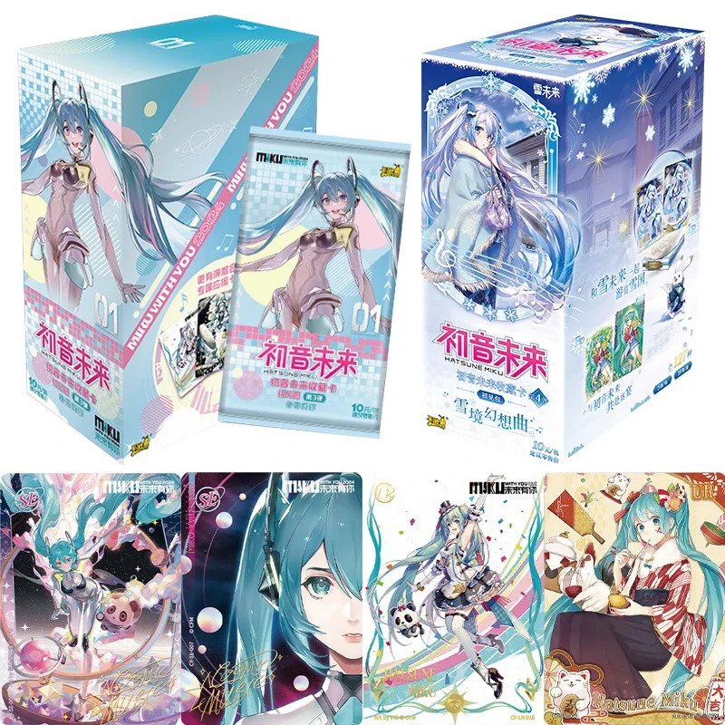 KAYOU New Hatsune Miku Card The Future Has You First Sight Bag Concert Dream Planet Dynamic Music Anime Collectible Cards Toys